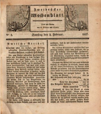 Zweibrücker Wochenblatt Samstag 3. Februar 1827
