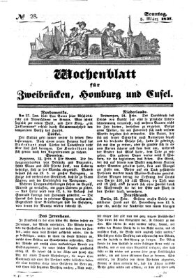 Wochenblatt für Zweibrücken, Homburg und Cusel (Zweibrücker Wochenblatt) Sonntag 5. März 1837