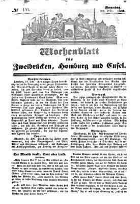 Wochenblatt für Zweibrücken, Homburg und Cusel (Zweibrücker Wochenblatt) Sonntag 29. Oktober 1837