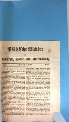Wochenblatt für den Königlich-Bayerischen Gerichtsbezirk Zweibrücken (Zweibrücker Wochenblatt) Sonntag 7. Januar 1849