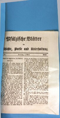 Wochenblatt für den Königlich-Bayerischen Gerichtsbezirk Zweibrücken (Zweibrücker Wochenblatt) Freitag 6. April 1849