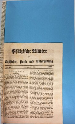 Wochenblatt für den Königlich-Bayerischen Gerichtsbezirk Zweibrücken (Zweibrücker Wochenblatt) Freitag 27. Juli 1849