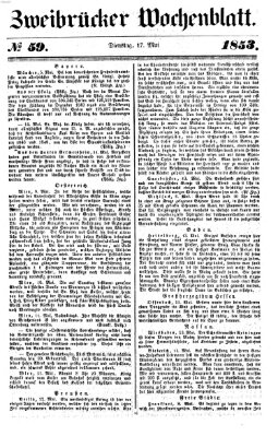 Zweibrücker Wochenblatt Dienstag 17. Mai 1853