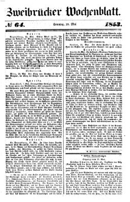 Zweibrücker Wochenblatt Sonntag 29. Mai 1853