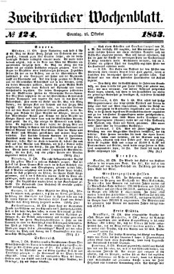 Zweibrücker Wochenblatt Sonntag 16. Oktober 1853