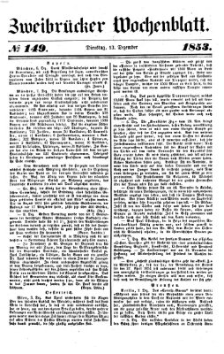 Zweibrücker Wochenblatt Dienstag 13. Dezember 1853