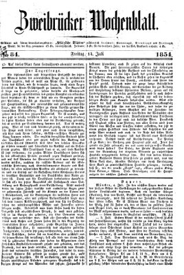 Zweibrücker Wochenblatt Freitag 14. Juli 1854