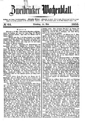Zweibrücker Wochenblatt Dienstag 29. Mai 1855