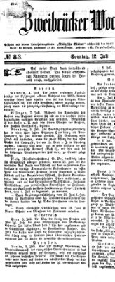 Zweibrücker Wochenblatt Sonntag 12. Juli 1857