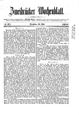 Zweibrücker Wochenblatt Dienstag 24. Mai 1859