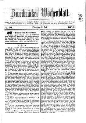 Zweibrücker Wochenblatt Dienstag 5. Juli 1859
