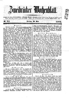 Zweibrücker Wochenblatt Freitag 30. Mai 1862