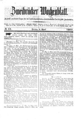Zweibrücker Wochenblatt Freitag 5. April 1867