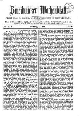 Zweibrücker Wochenblatt Samstag 14. Mai 1870