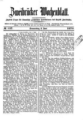 Zweibrücker Wochenblatt Donnerstag 2. Juni 1870