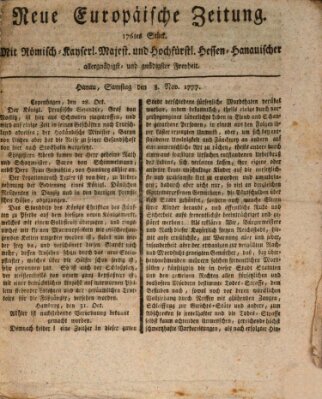 Neue europäische Zeitung Samstag 8. November 1777