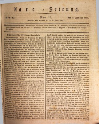 Aarauer Zeitung Montag 27. Januar 1817