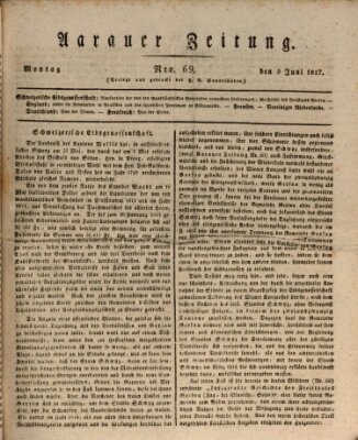 Aarauer Zeitung Montag 9. Juni 1817