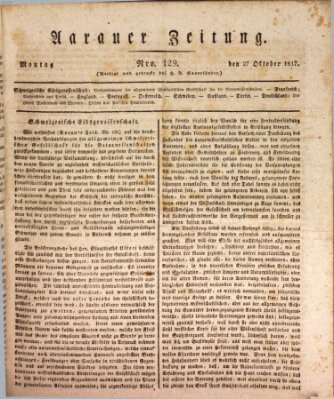 Aarauer Zeitung Montag 27. Oktober 1817