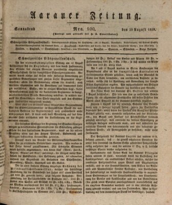 Aarauer Zeitung Samstag 22. August 1818