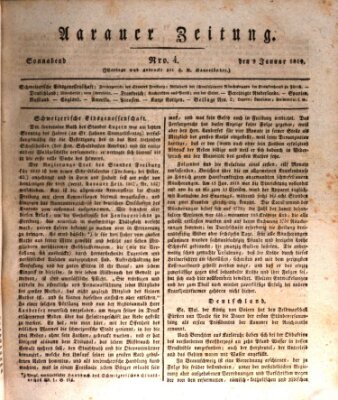 Aarauer Zeitung Samstag 9. Januar 1819