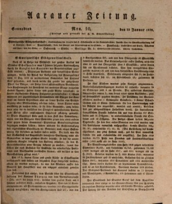 Aarauer Zeitung Samstag 22. Januar 1820