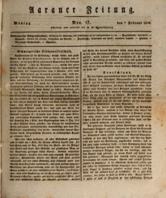 Aarauer Zeitung Montag 7. Februar 1820