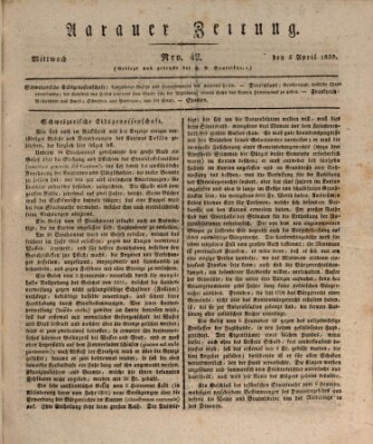 Aarauer Zeitung Mittwoch 5. April 1820