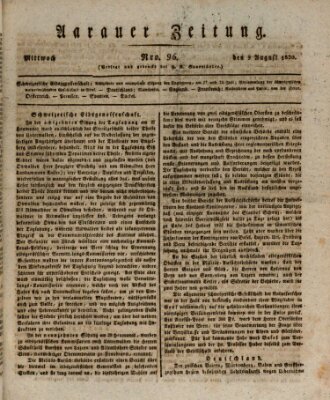 Aarauer Zeitung Mittwoch 9. August 1820