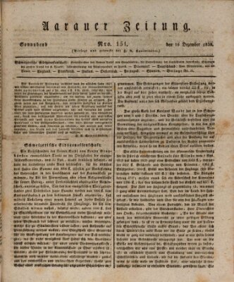 Aarauer Zeitung Samstag 16. Dezember 1820
