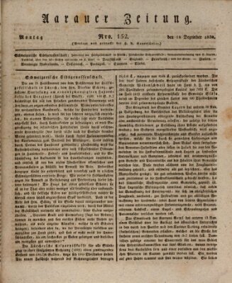 Aarauer Zeitung Montag 18. Dezember 1820