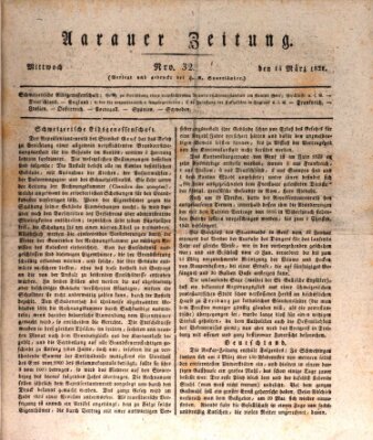 Aarauer Zeitung Mittwoch 14. März 1821