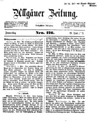 Allgäuer Zeitung Donnerstag 28. Mai 1863