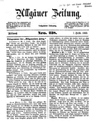 Allgäuer Zeitung Mittwoch 7. Oktober 1863