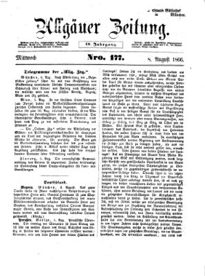 Allgäuer Zeitung Mittwoch 8. August 1866