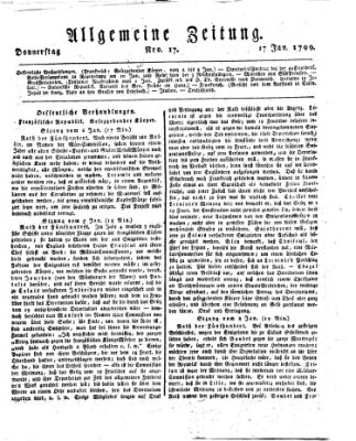 Allgemeine Zeitung Donnerstag 17. Januar 1799