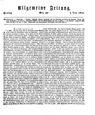 Allgemeine Zeitung Freitag 6. Juni 1800