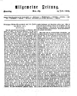 Allgemeine Zeitung Sonntag 14. Juni 1801