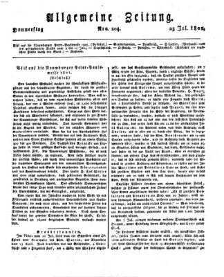 Allgemeine Zeitung Donnerstag 23. Juli 1801