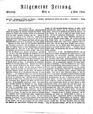 Allgemeine Zeitung Montag 4. Januar 1802