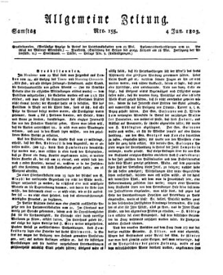Allgemeine Zeitung Samstag 4. Juni 1803