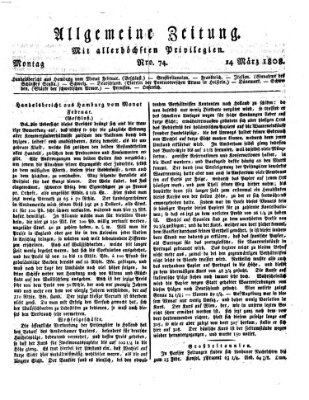 Allgemeine Zeitung Montag 14. März 1808