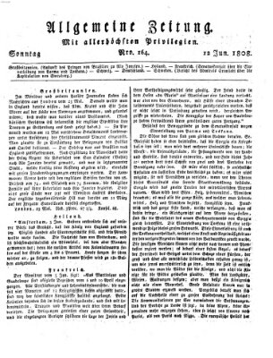 Allgemeine Zeitung Sonntag 12. Juni 1808
