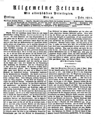 Allgemeine Zeitung Freitag 1. Februar 1811