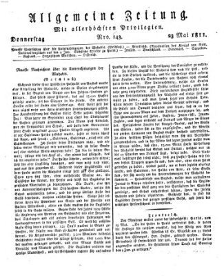 Allgemeine Zeitung Donnerstag 23. Mai 1811