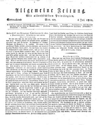 Allgemeine Zeitung Samstag 6. Juli 1811