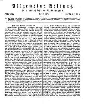 Allgemeine Zeitung Montag 15. Juni 1812