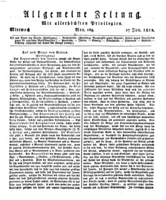 Allgemeine Zeitung Mittwoch 17. Juni 1812