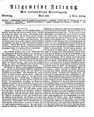 Allgemeine Zeitung Montag 2. November 1812