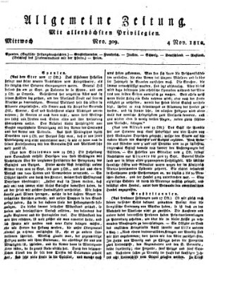 Allgemeine Zeitung Mittwoch 4. November 1812